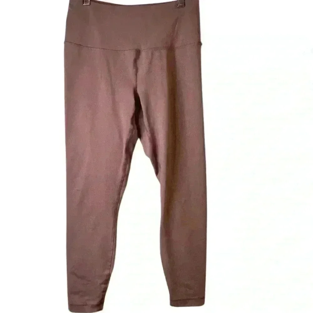 90 Degree by Reflex Women's Pink High Waist Leggings Size M Yoga Activewear